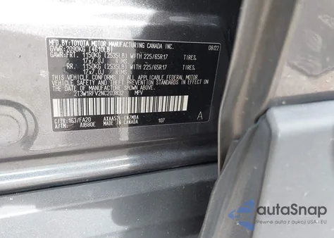 2022 Toyota Rav4 Xle z USA, uszkodzony, nr VIN 2T3W1RFV2NC203832